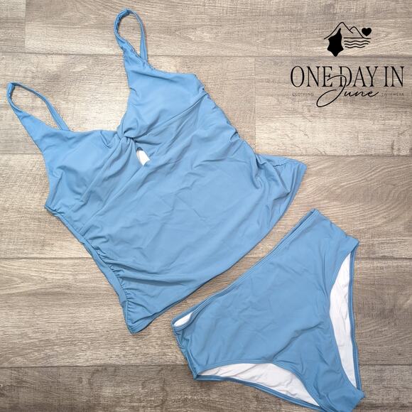 Zaful Cross Front Keyhole Tankini Swimsuit Size L - Picture 1 of 5